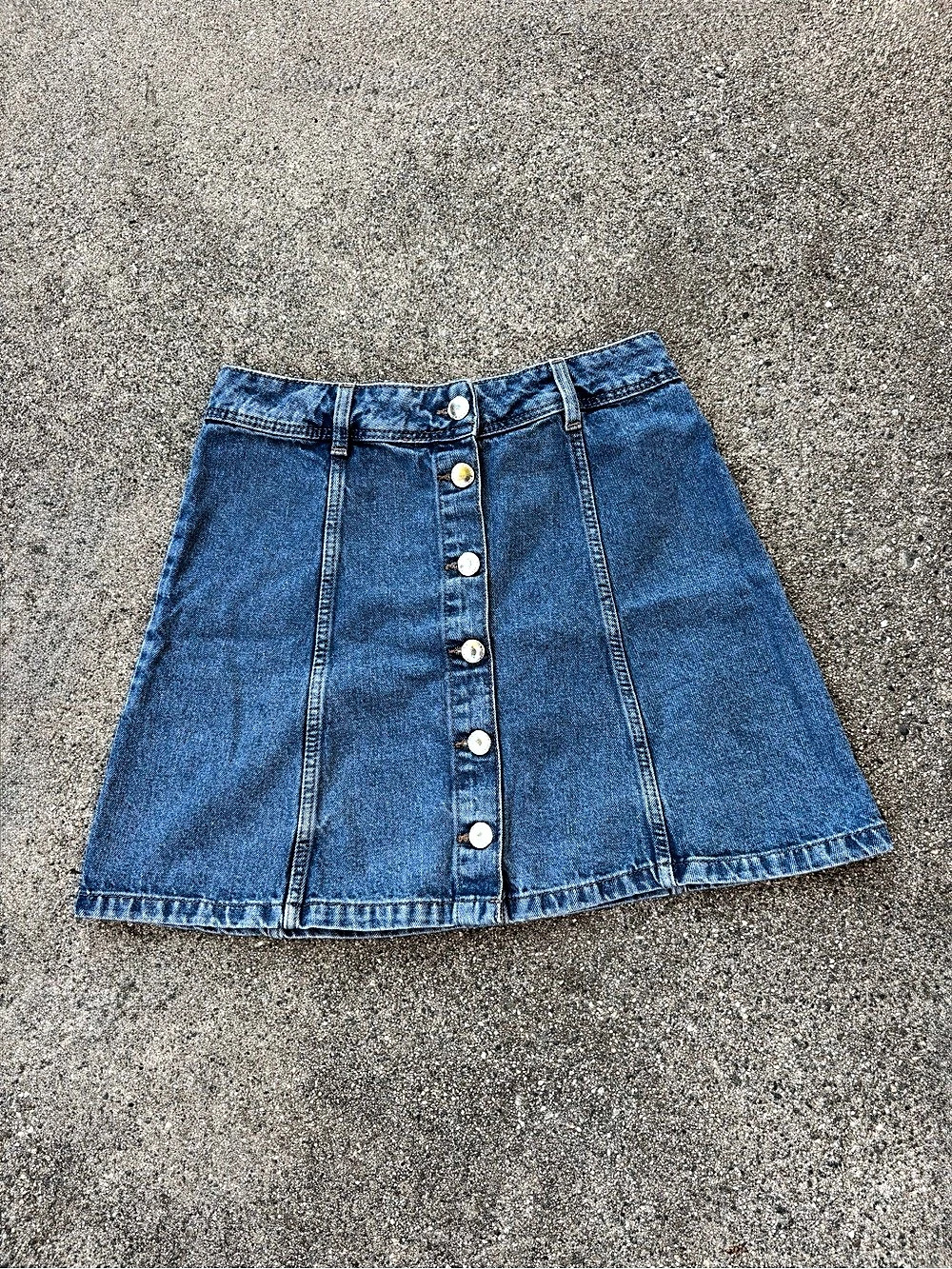Divided Denim A-Line Skirt in Blue Like New